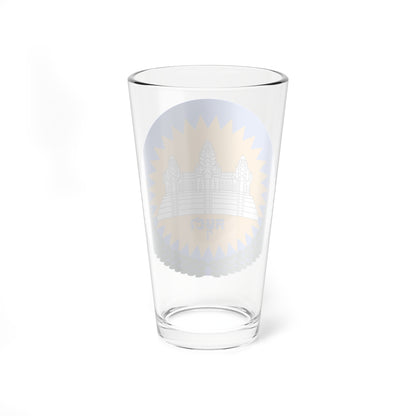 Emblem of Cambodia 1992-1993 (Cambodia) (Coat of Arms) Pint Glass 16oz