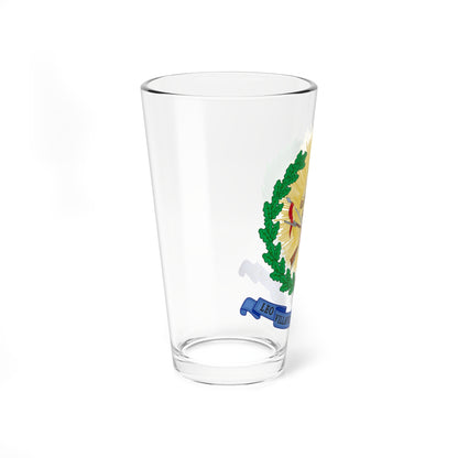 Emblem of the Cavalry Regiment Villaviciosa (Spain) (Coat of Arms) Pint Glass 16oz