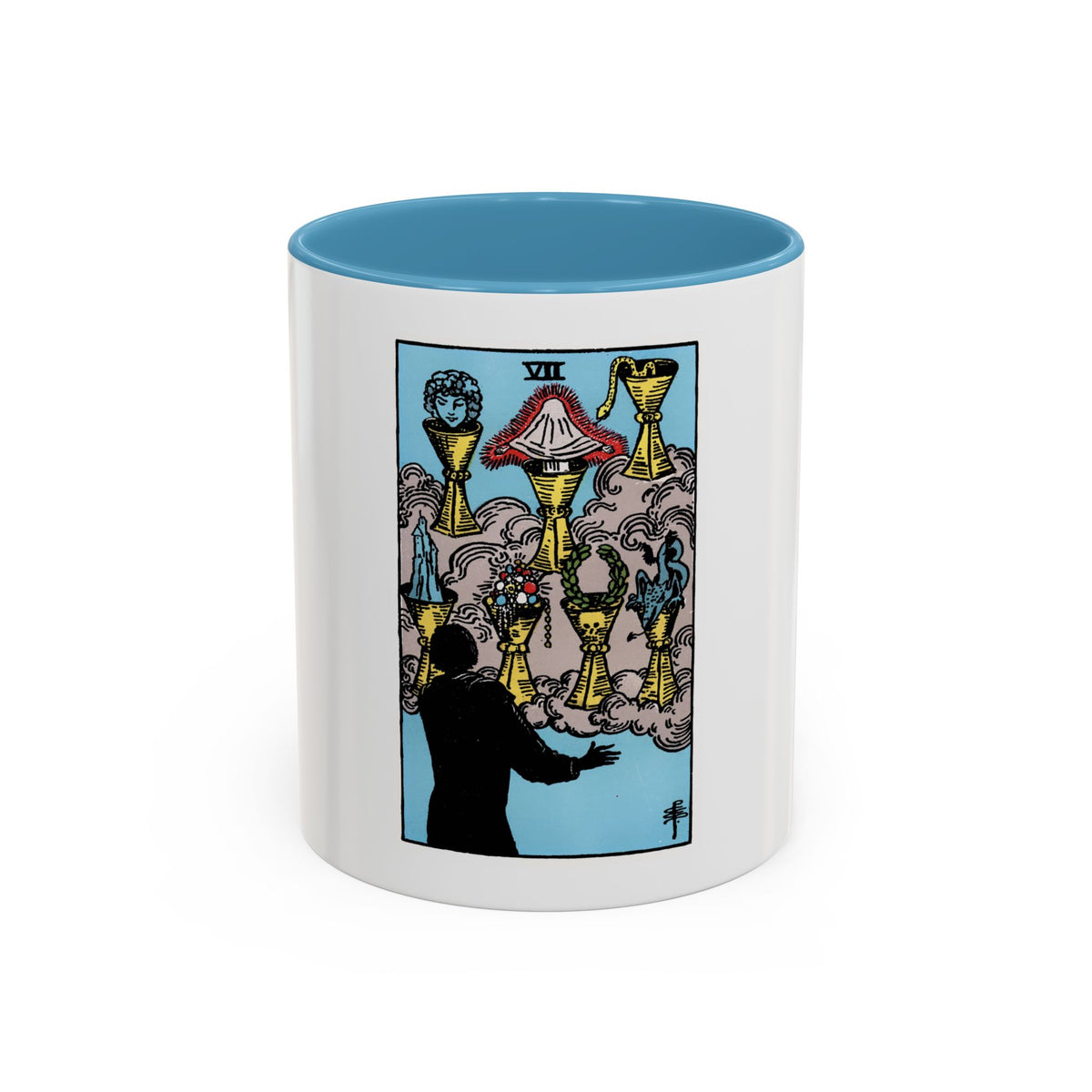 The 7 of Cups (Tarot Card) Accent Coffee Mug