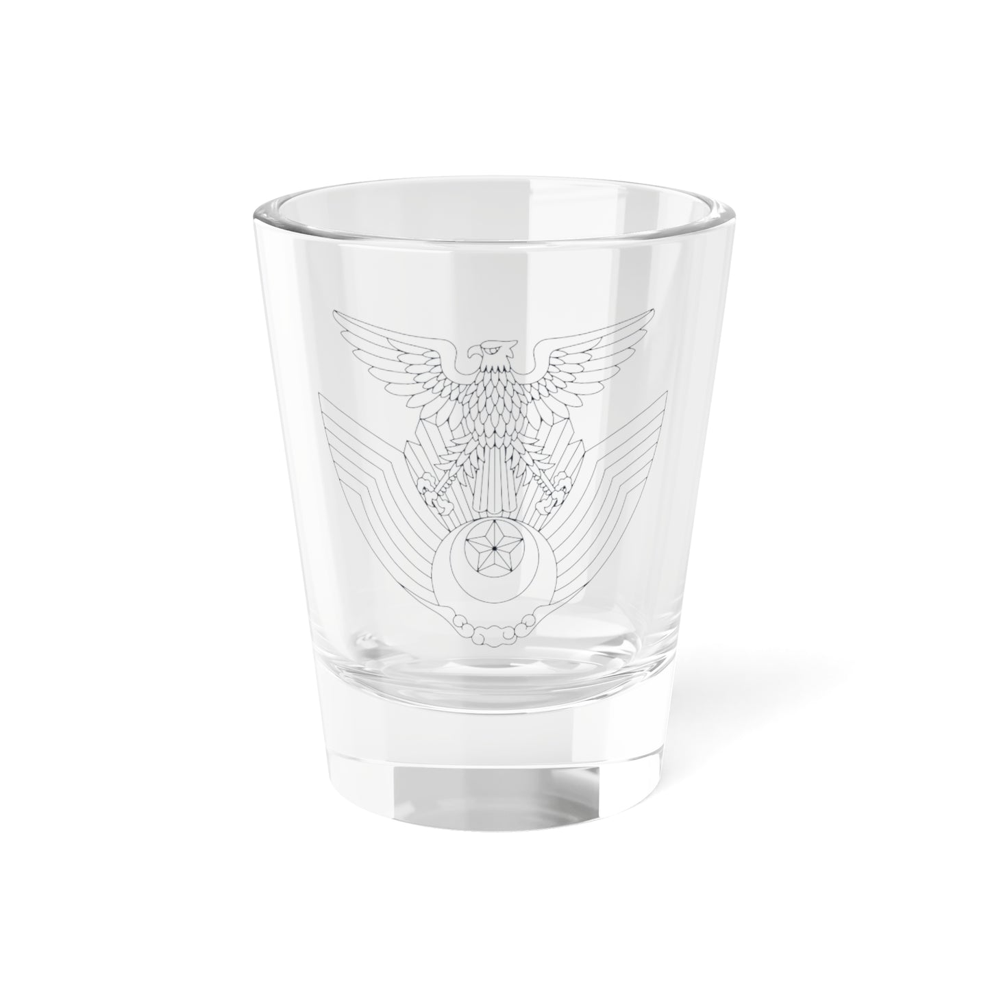 JASDF emblem outline (Japan) (Coat of Arms) Shot Glass 1.5oz