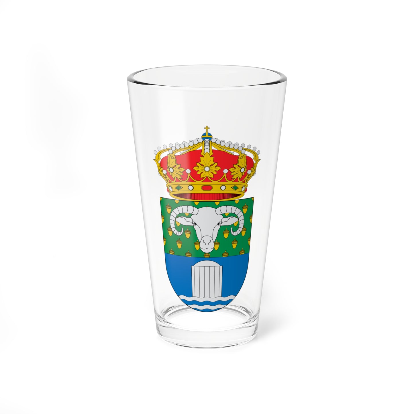 Escudo de armas de Saucedilla (Spain) (Coat of Arms) Pint Glass 16oz