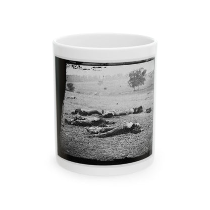 Gettysburg, Pa. Bodies Of Federal Soldiers, Killed On July 1, Near The Mcpherson Woods (U.S. Civil War) White Coffee Mug