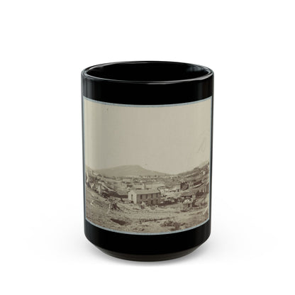View Of Chattanooga With Lookout Mountain In The Distance(2) (U.S. Civil War) Black Coffee Mug