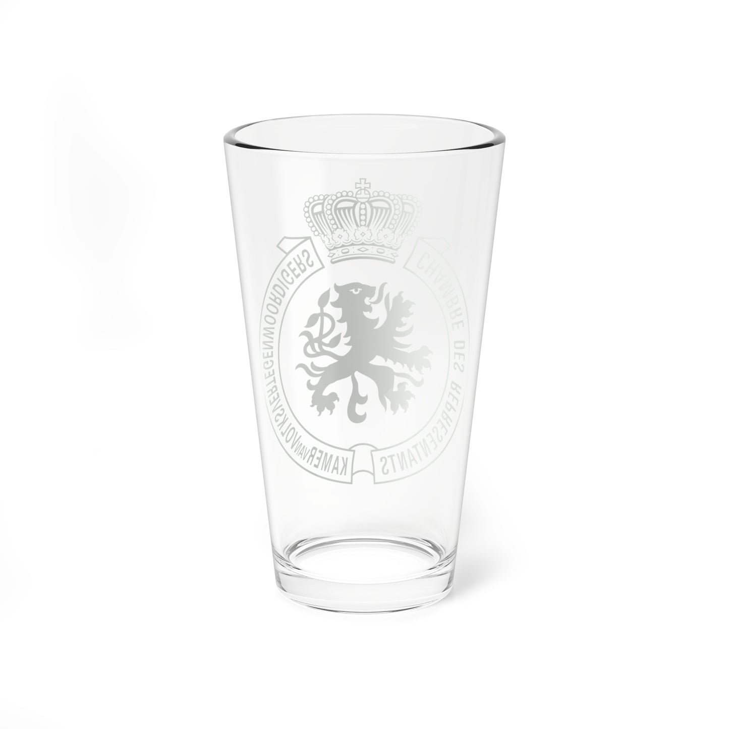 Emblem of the Belgian Chamber of Representatives (Belgium) (Coat of Arms) Pint Glass 16oz