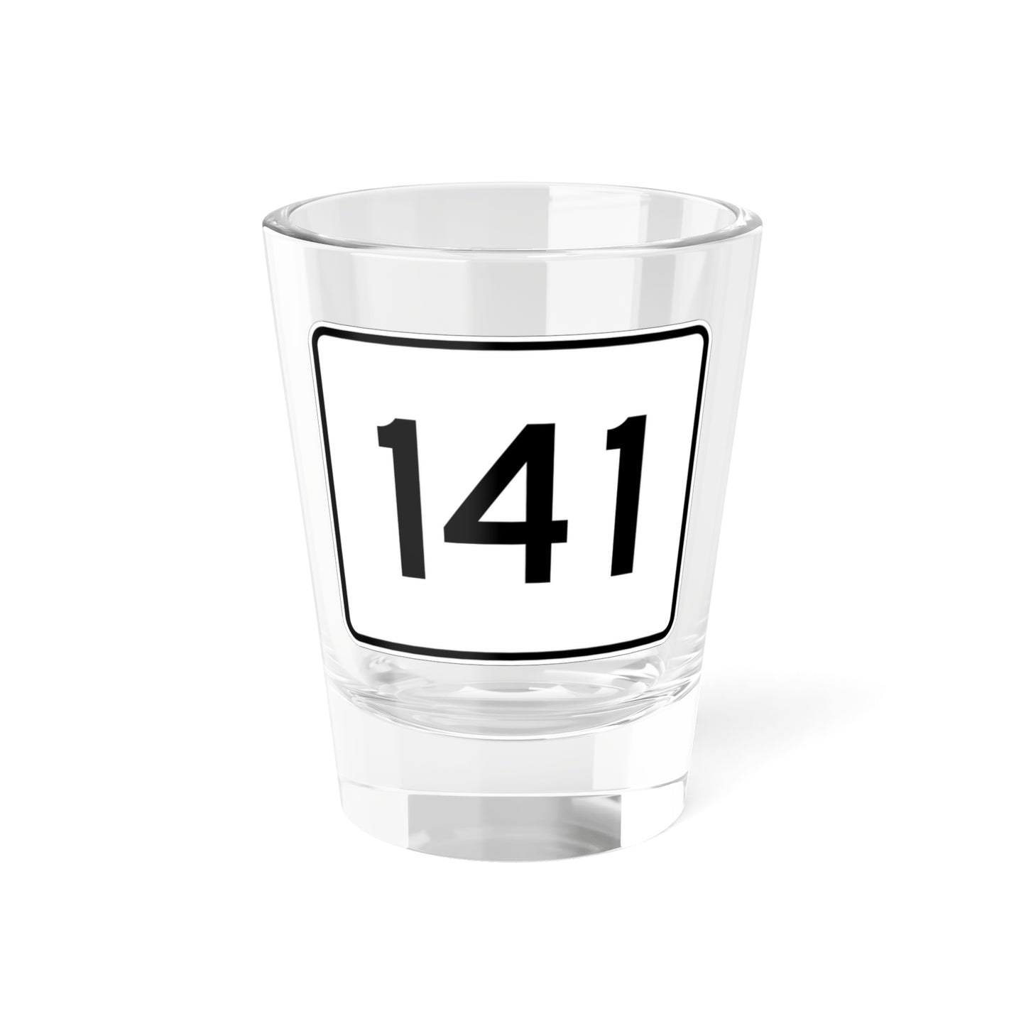 MA Route 141 (Massachusetts) (Road Sign) Shot Glass 1.5oz