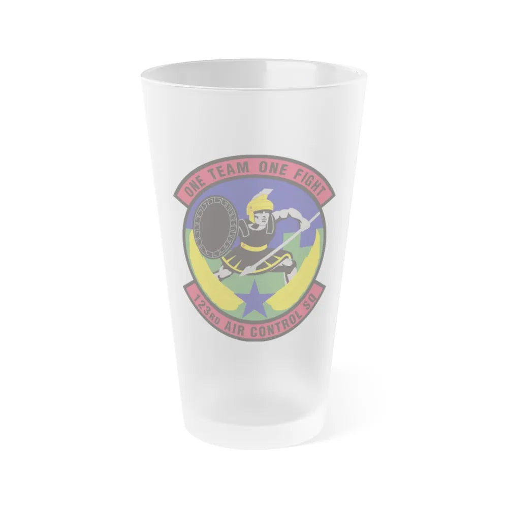 123d Air Control Squadron (U.S. Air Force) Frosted Pint Glass 16oz-Go Mug Yourself