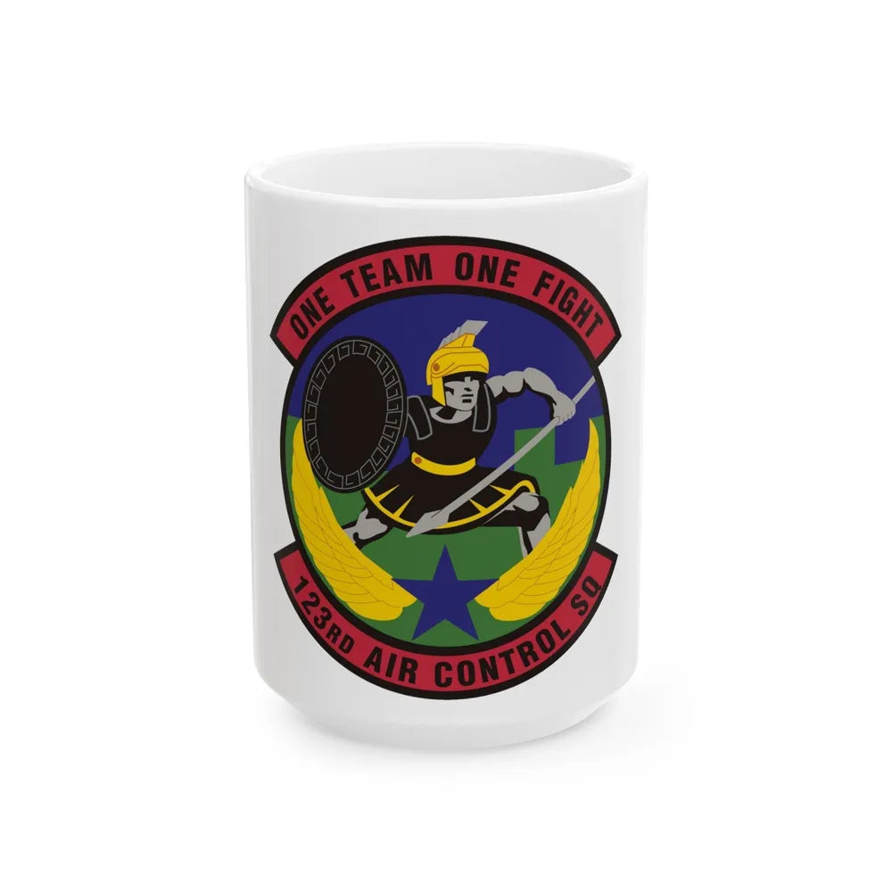 123d Air Control Squadron (U.S. Air Force) White Coffee Mug-15oz-Go Mug Yourself