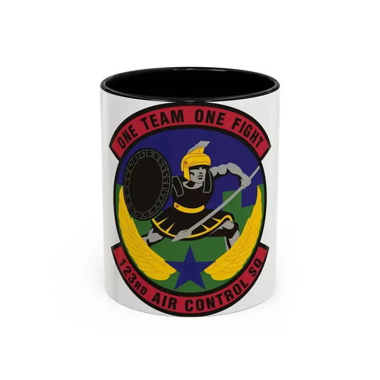 123d Air Control Squadron (U.S. Air Force) Accent Coffee Mug 11oz Black - Go Mug Yourself