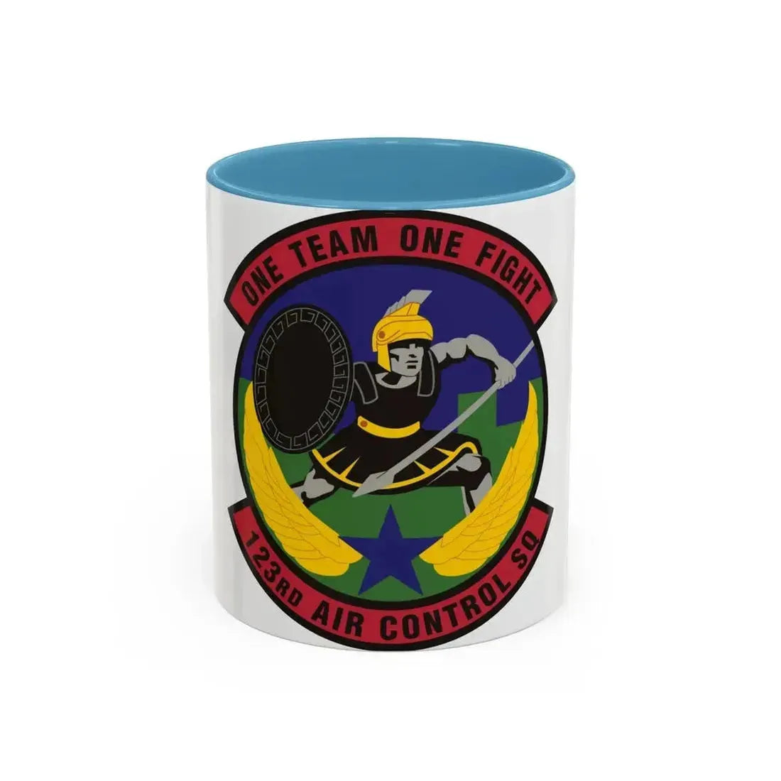 123d Air Control Squadron (U.S. Air Force) Accent Coffee Mug 11oz Light Blue - Go Mug Yourself