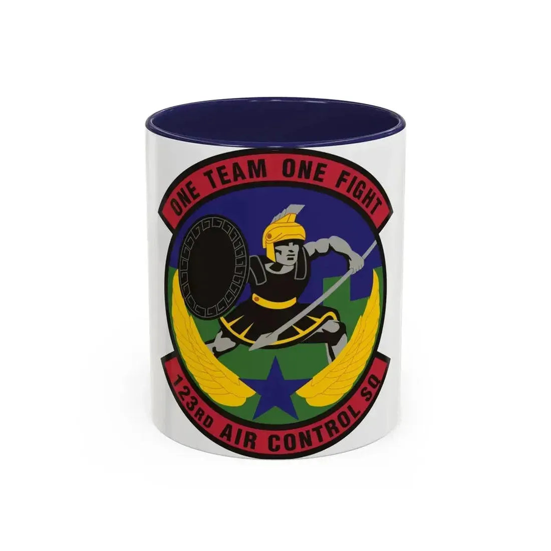 123d Air Control Squadron (U.S. Air Force) Accent Coffee Mug 11oz Navy - Go Mug Yourself