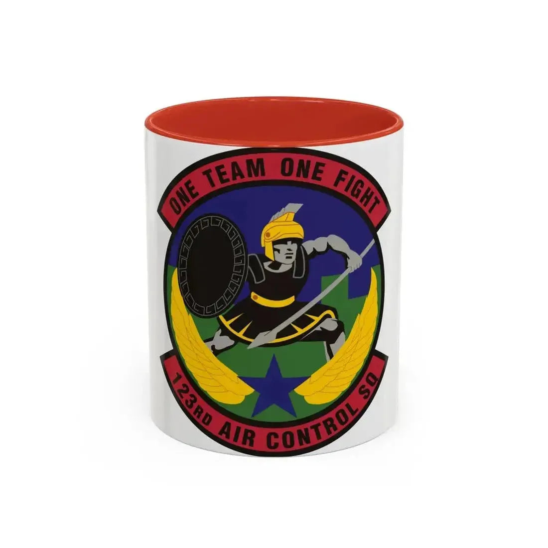 123d Air Control Squadron (U.S. Air Force) Accent Coffee Mug 11oz Red - Go Mug Yourself