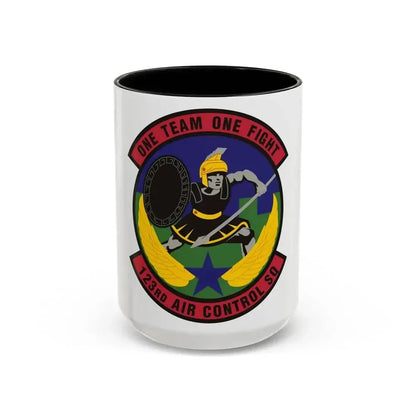 123d Air Control Squadron (U.S. Air Force) Accent Coffee Mug 15oz Black - Go Mug Yourself