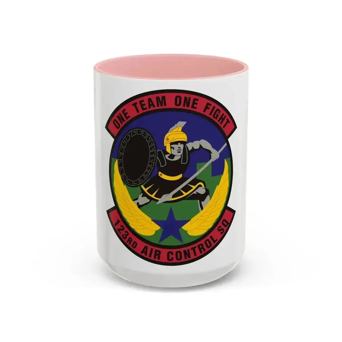 123d Air Control Squadron (U.S. Air Force) Accent Coffee Mug 15oz Pink - Go Mug Yourself
