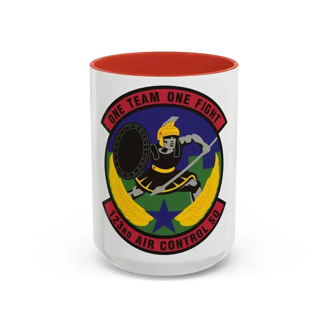 123d Air Control Squadron (U.S. Air Force) Accent Coffee Mug 15oz Red - Go Mug Yourself