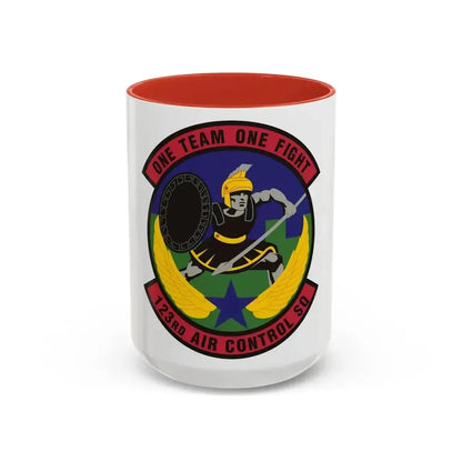 123d Air Control Squadron (U.S. Air Force) Accent Coffee Mug 15oz Red - Go Mug Yourself