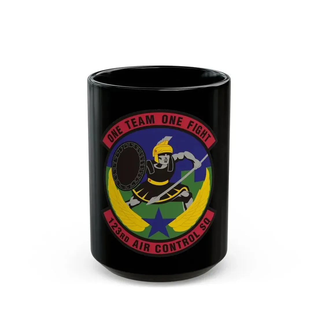 123d Air Control Squadron (U.S. Air Force) Black Coffee Mug 15oz - Go Mug Yourself