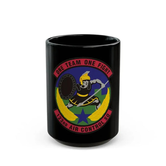 123d Air Control Squadron (U.S. Air Force) Black Coffee Mug 15oz - Go Mug Yourself