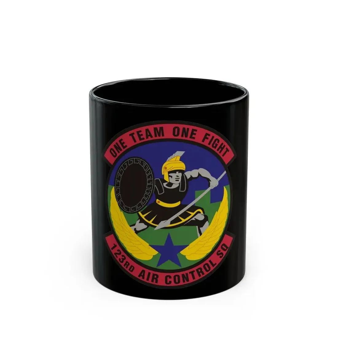 123d Air Control Squadron (U.S. Air Force) Black Coffee Mug - Go Mug Yourself