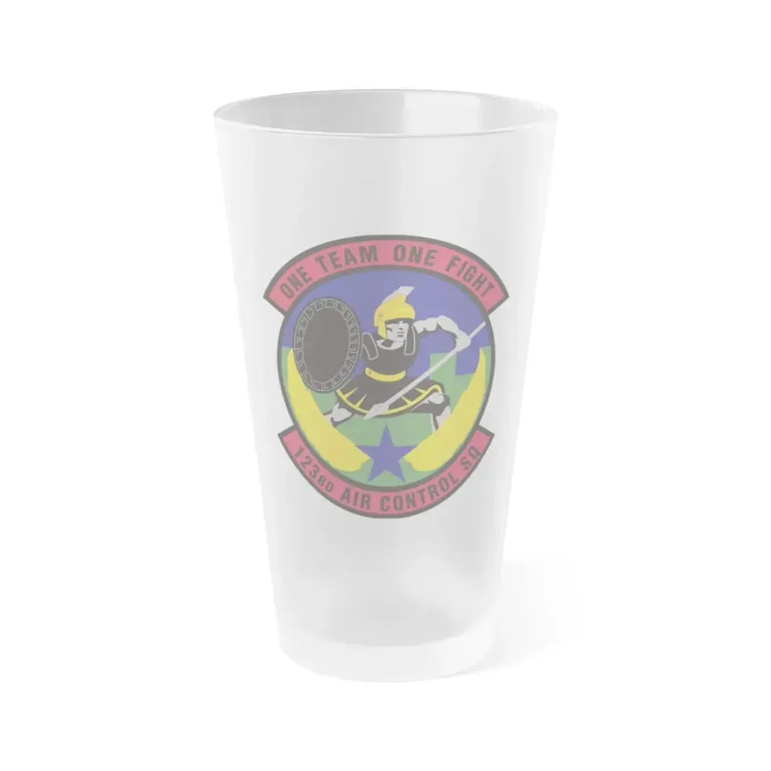 123d Air Control Squadron (U.S. Air Force) Frosted Pint Glass 16oz Default Title - Go Mug Yourself
