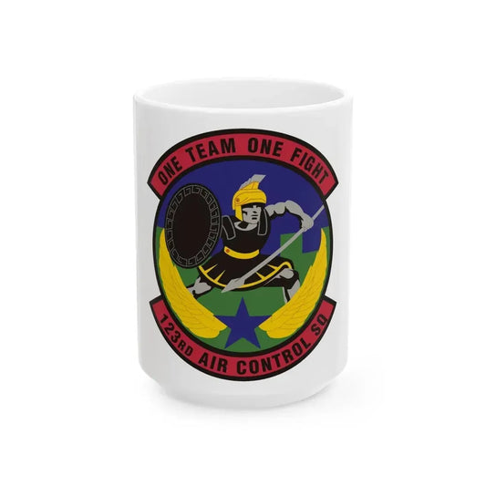 123d Air Control Squadron (U.S. Air Force) White Coffee Mug 15oz - Go Mug Yourself