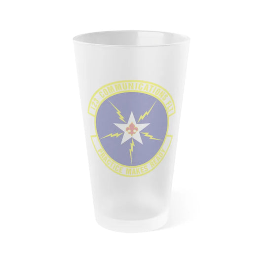 123d Communications Squadron (U.S. Air Force) Frosted Pint Glass 16oz-16oz-Frosted-Go Mug Yourself