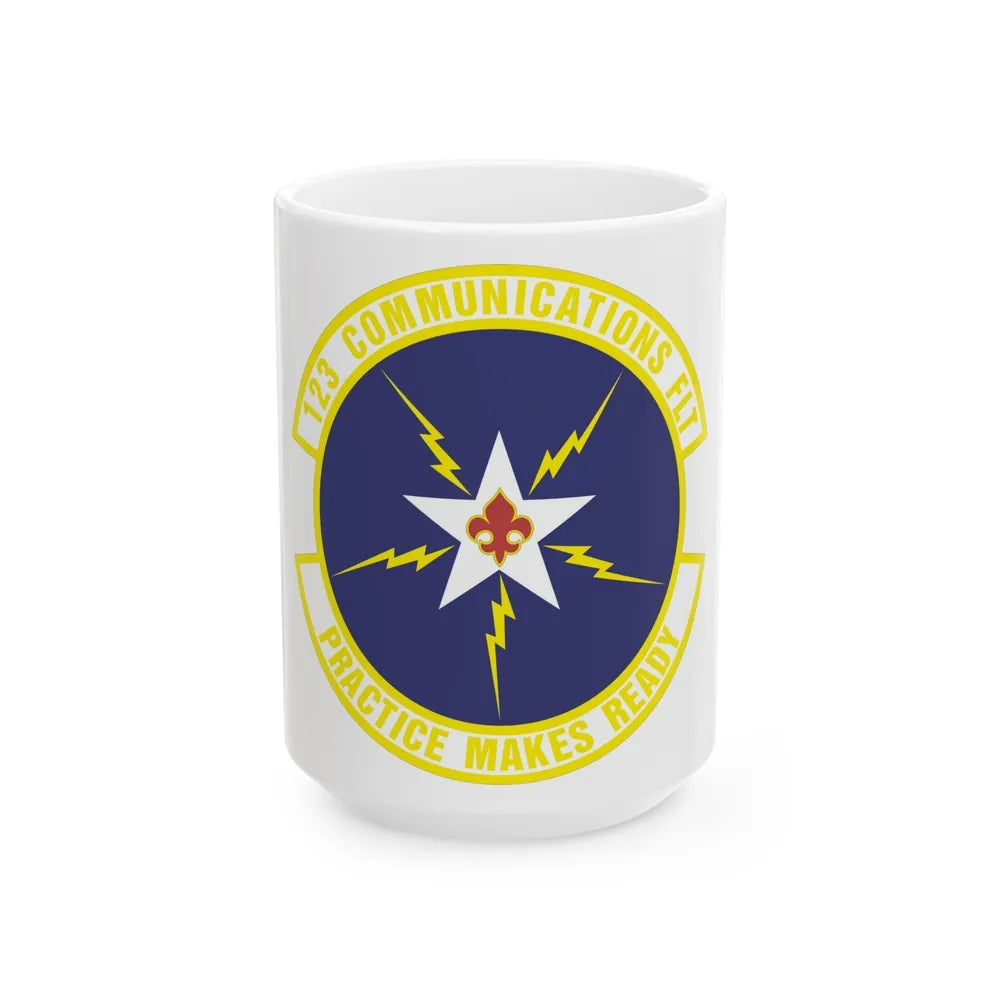 123d Communications Squadron (U.S. Air Force) White Coffee Mug-15oz-Go Mug Yourself