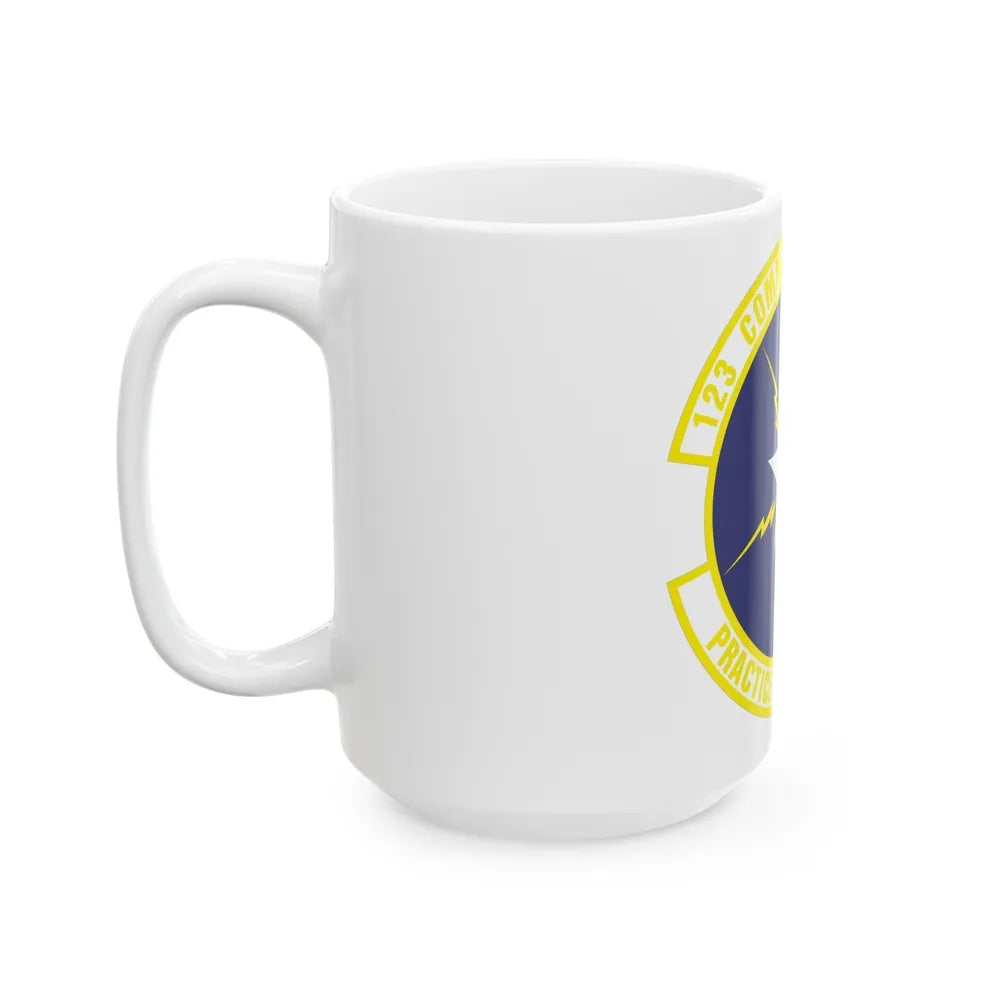 123d Communications Squadron (U.S. Air Force) White Coffee Mug-Go Mug Yourself