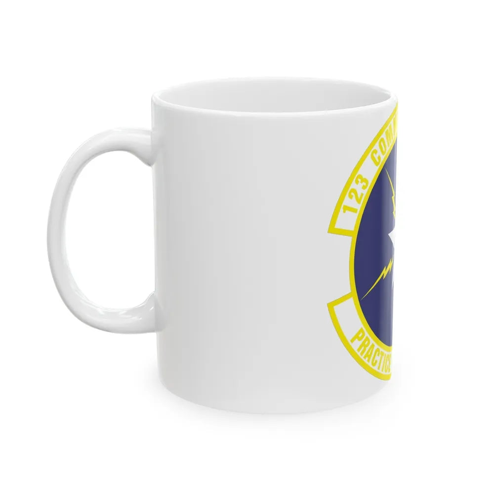 123d Communications Squadron (U.S. Air Force) White Coffee Mug-Go Mug Yourself