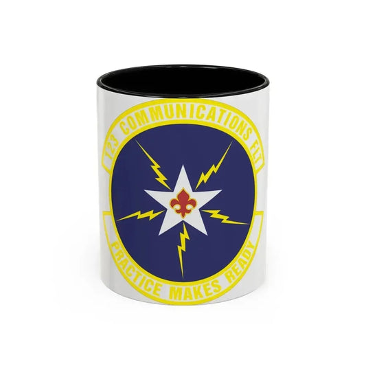 123d Communications Squadron (U.S. Air Force) Accent Coffee Mug 11oz Black - Go Mug Yourself