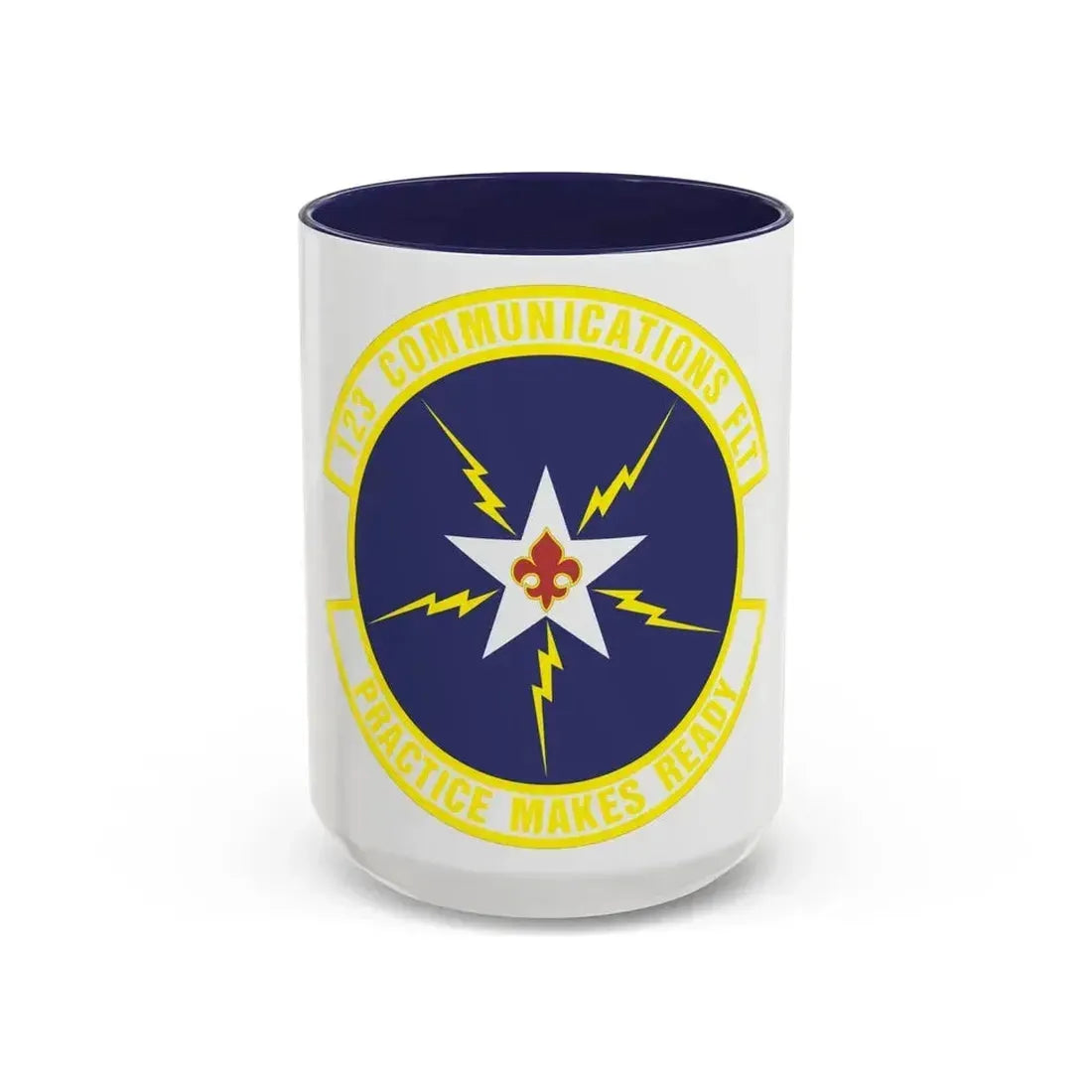 123d Communications Squadron (U.S. Air Force) Accent Coffee Mug 15oz Navy - Go Mug Yourself