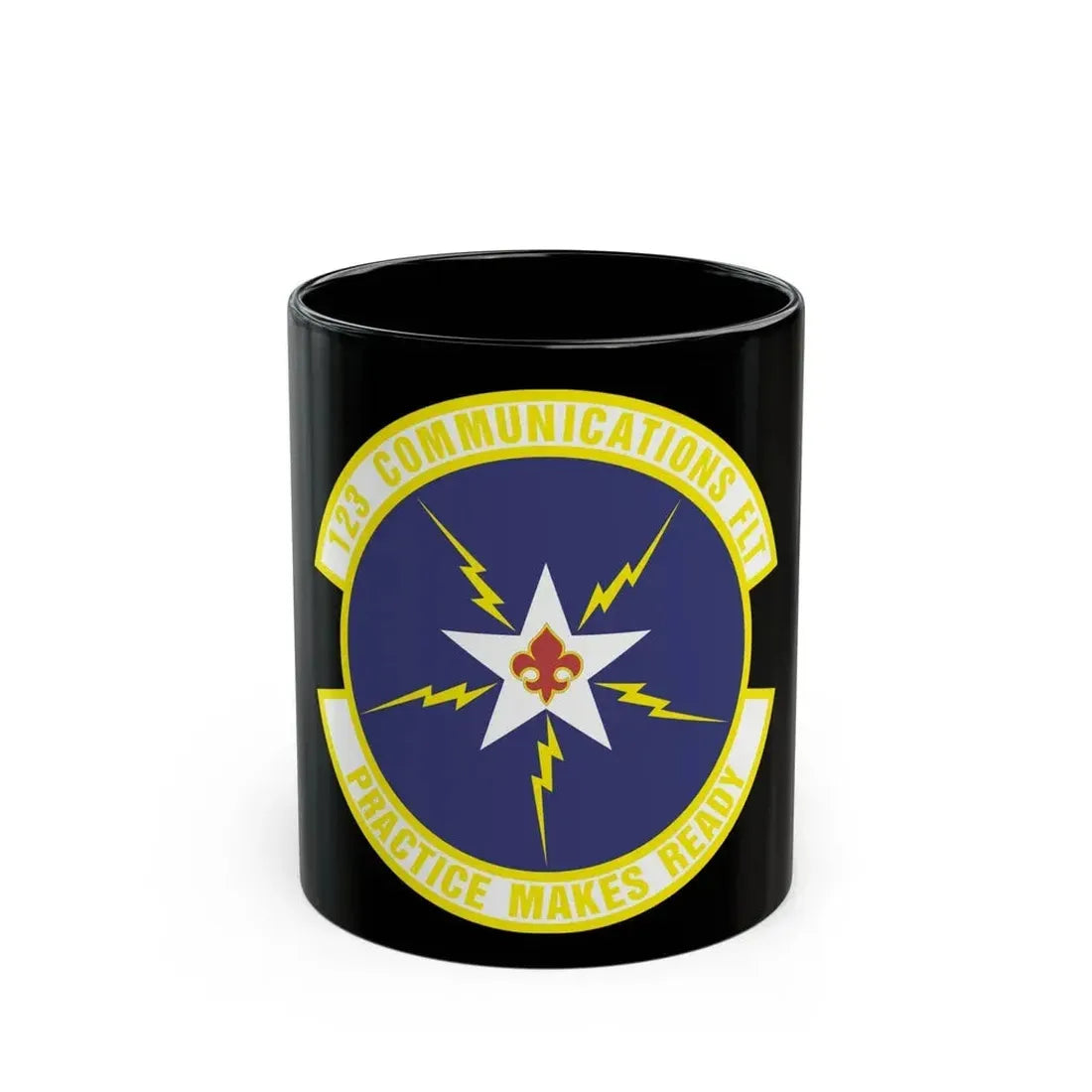 123d Communications Squadron (U.S. Air Force) Black Coffee Mug 11oz - Go Mug Yourself