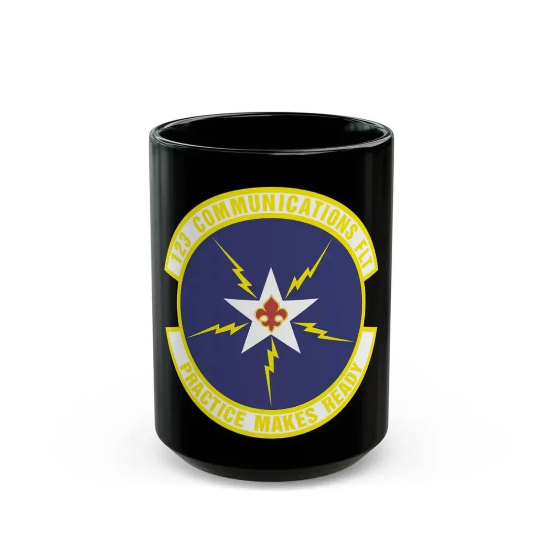 123d Communications Squadron (U.S. Air Force) Black Coffee Mug 15oz - Go Mug Yourself