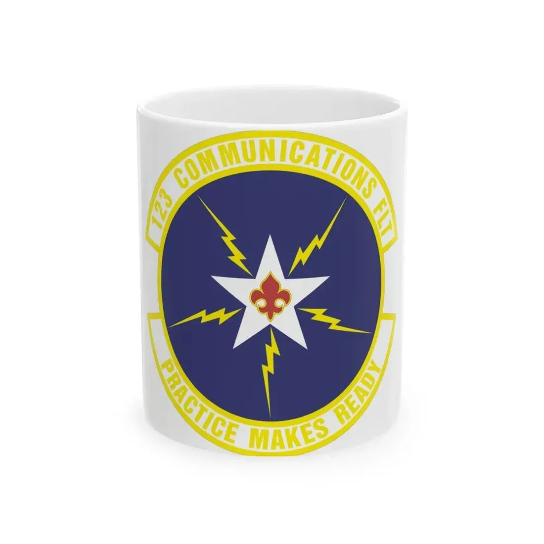 123d Communications Squadron (U.S. Air Force) White Coffee Mug 11oz - Go Mug Yourself