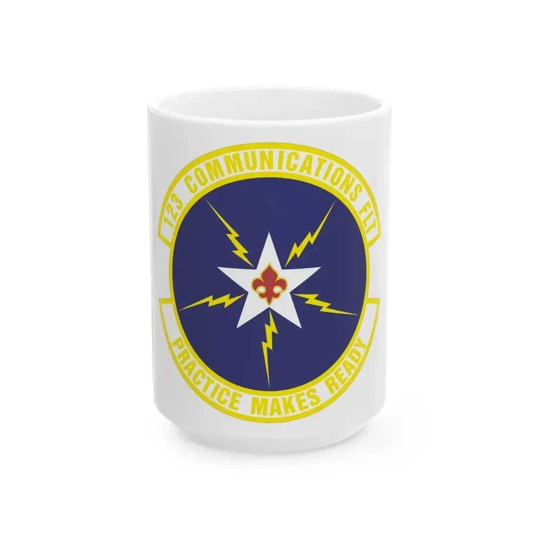 123d Communications Squadron (U.S. Air Force) White Coffee Mug 15oz - Go Mug Yourself