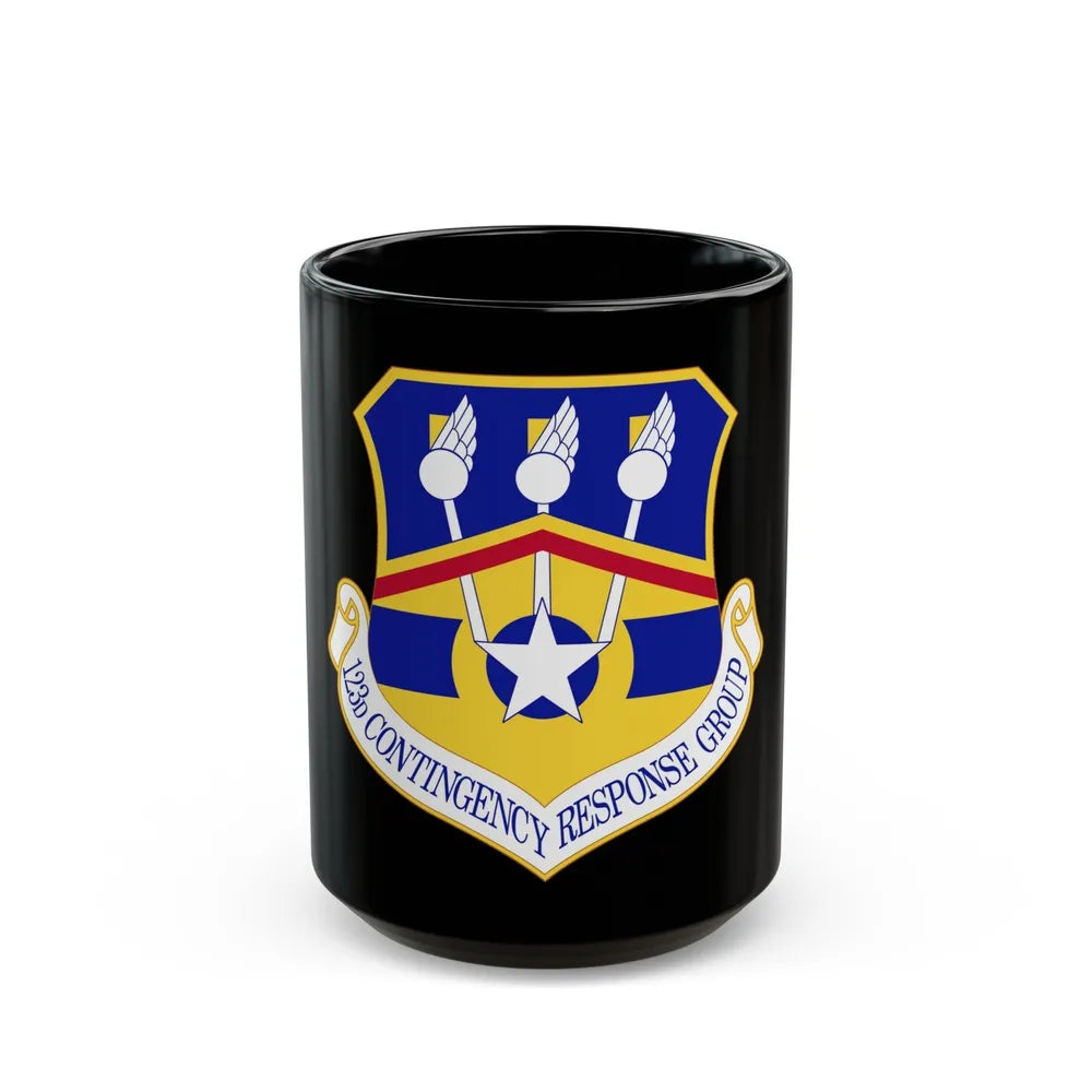 123d Contingency Response Group (U.S. Air Force) Black Coffee Mug-15oz-Go Mug Yourself