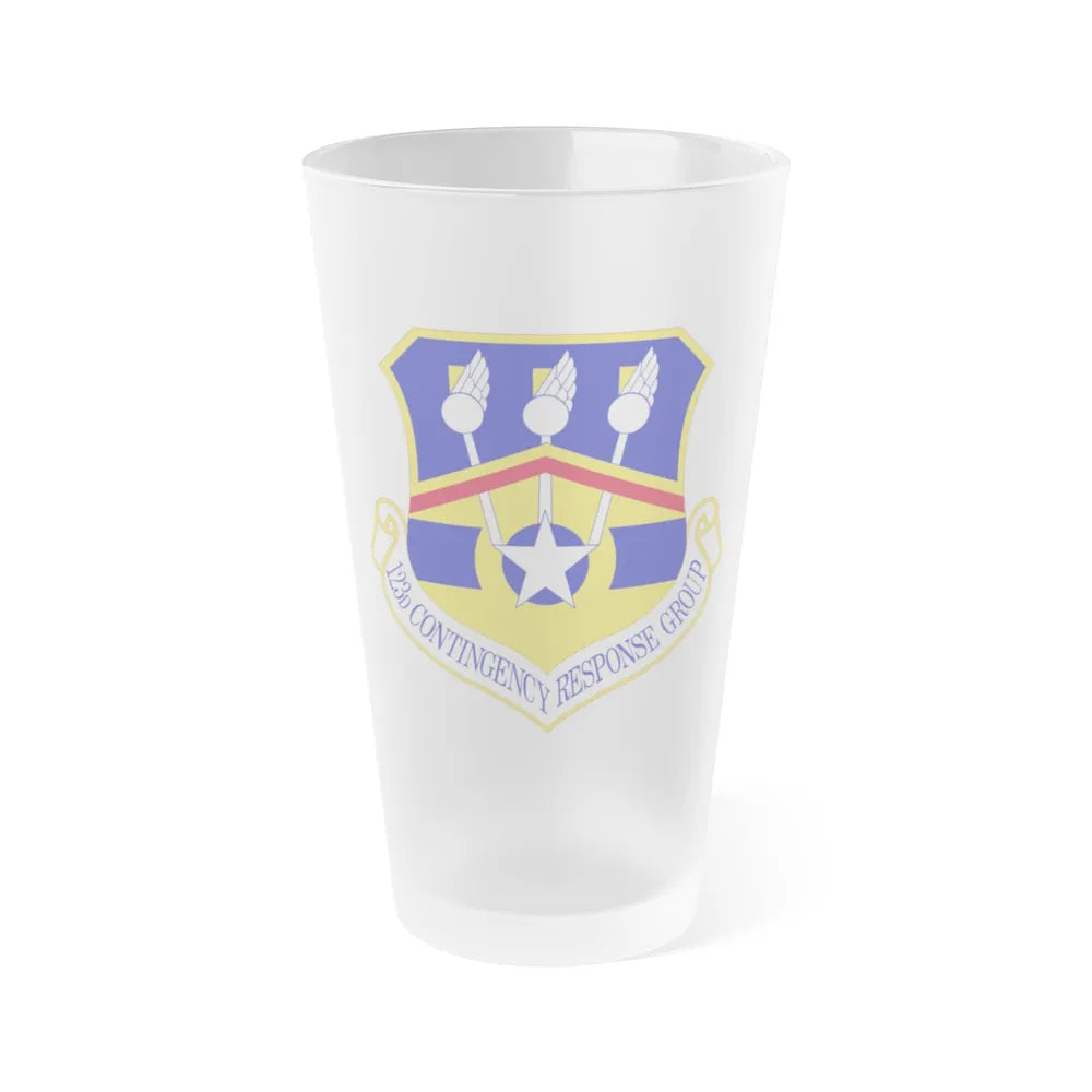 123d Contingency Response Group (U.S. Air Force) Frosted Pint Glass 16oz-16oz-Frosted-Go Mug Yourself