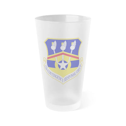 123d Contingency Response Group (U.S. Air Force) Frosted Pint Glass 16oz-16oz-Frosted-Go Mug Yourself