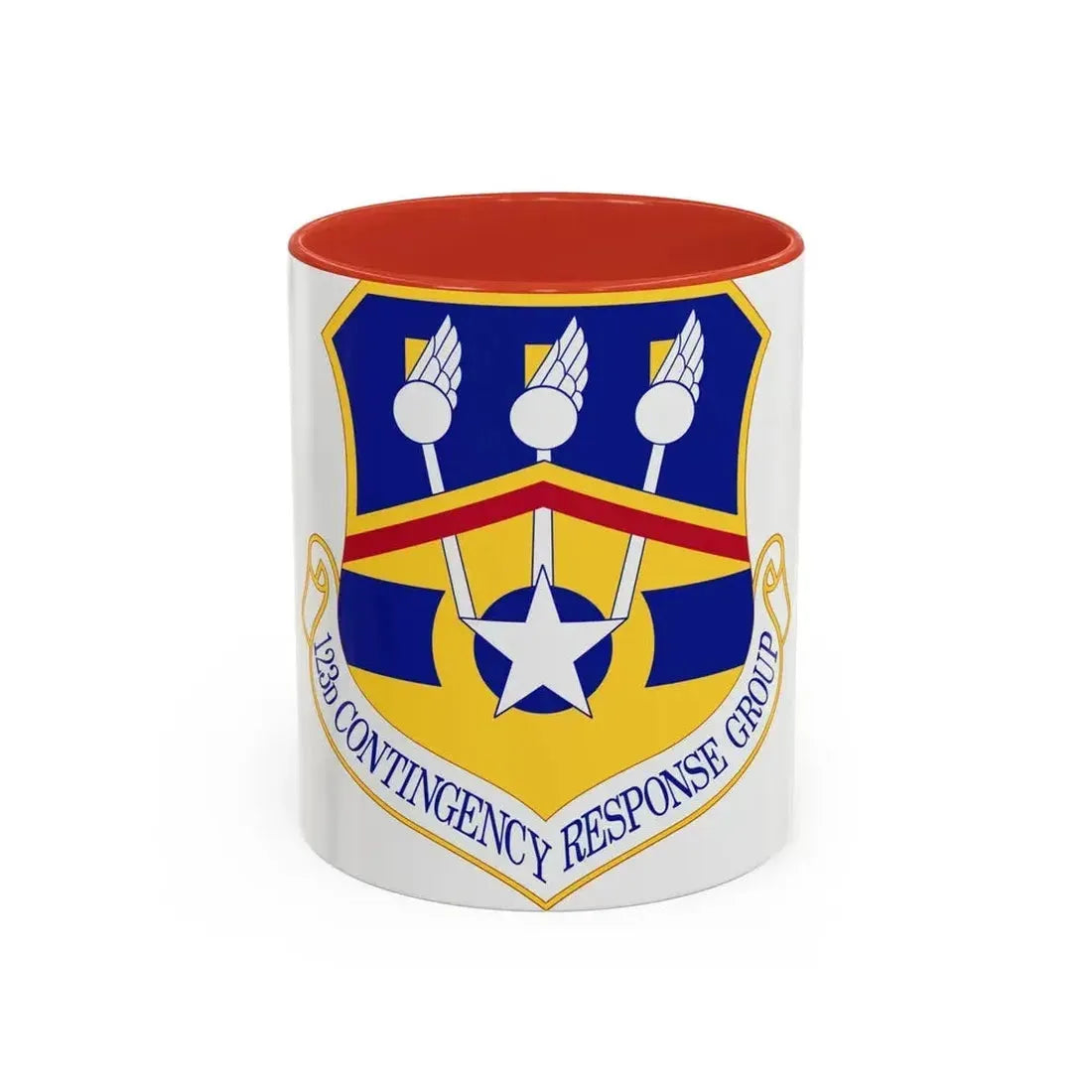 123d Contingency Response Group (U.S. Air Force) Accent Coffee Mug 11oz Red - Go Mug Yourself