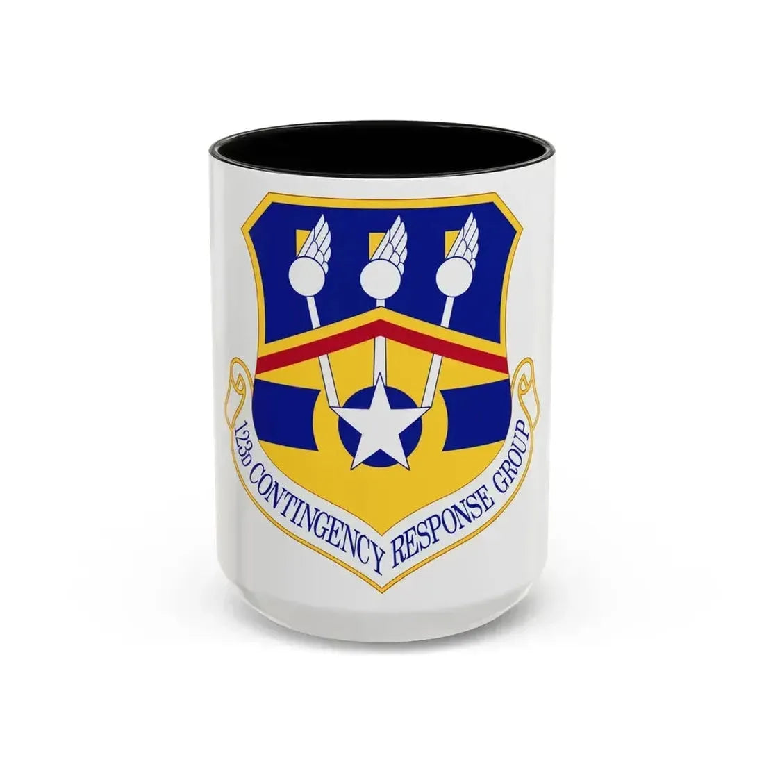 123d Contingency Response Group (U.S. Air Force) Accent Coffee Mug 15oz Black - Go Mug Yourself