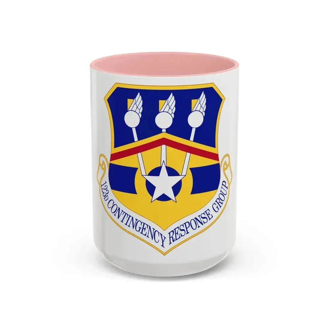 123d Contingency Response Group (U.S. Air Force) Accent Coffee Mug 15oz Pink - Go Mug Yourself