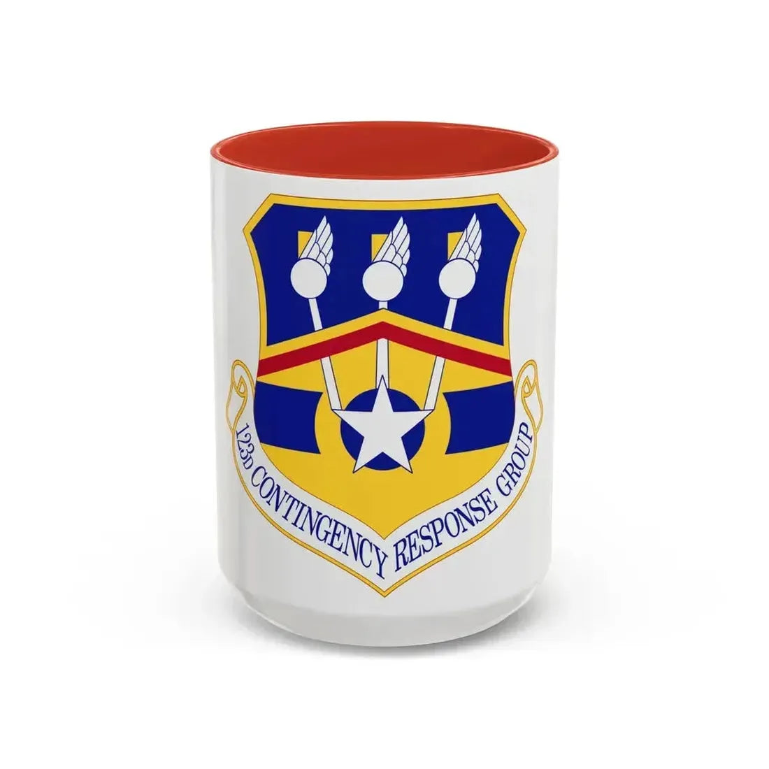 123d Contingency Response Group (U.S. Air Force) Accent Coffee Mug 15oz Red - Go Mug Yourself