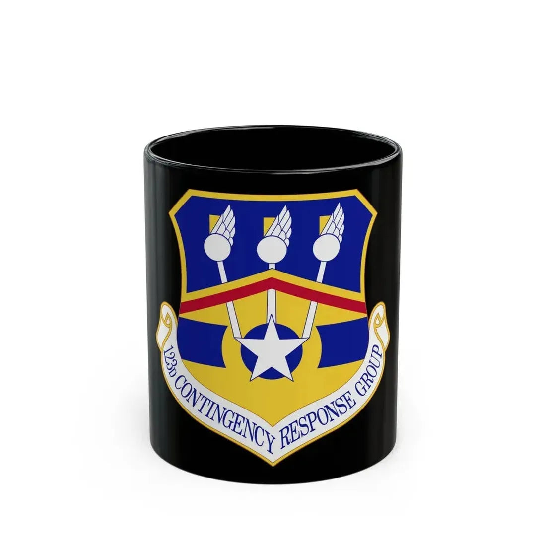 123d Contingency Response Group (U.S. Air Force) Black Coffee Mug 11oz - Go Mug Yourself