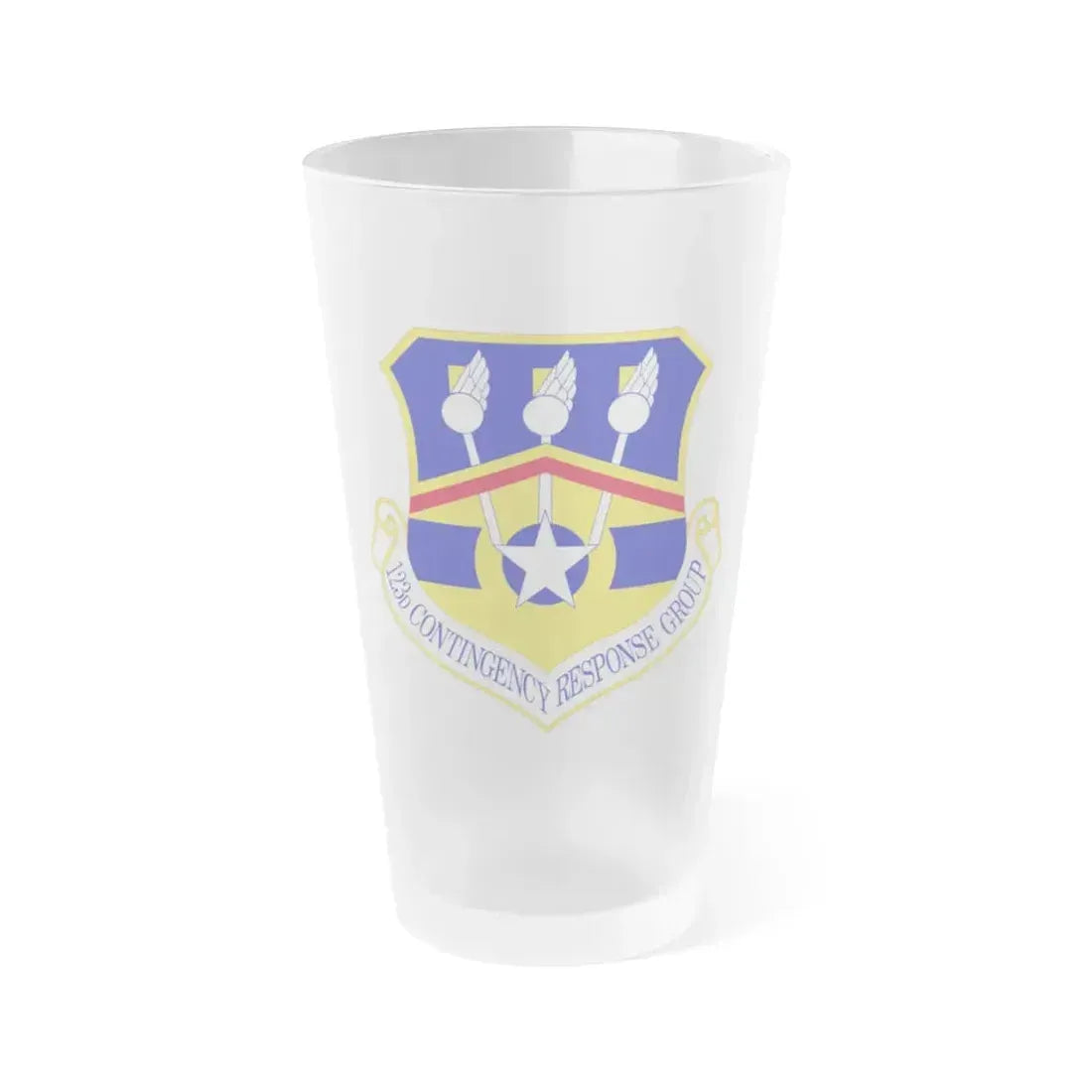123d Contingency Response Group (U.S. Air Force) Frosted Pint Glass 16oz 16oz Frosted - Go Mug Yourself