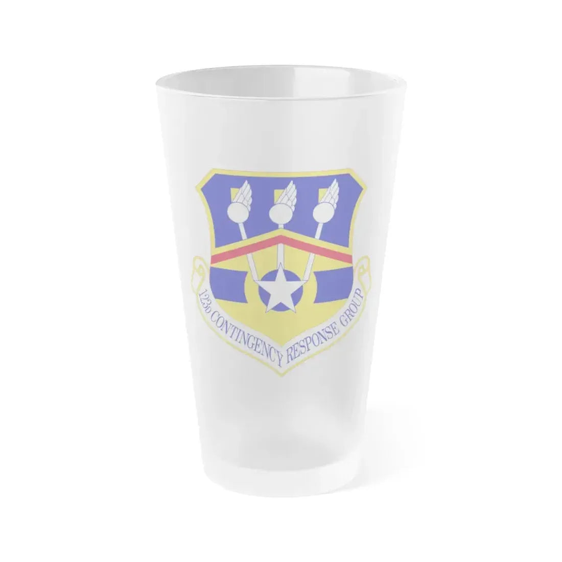 123d Contingency Response Group (U.S. Air Force) Frosted Pint Glass 16oz - Go Mug Yourself