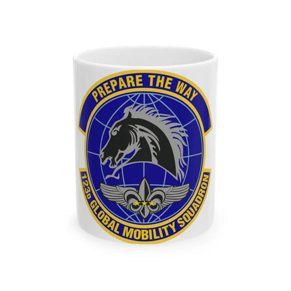 123d Global Mobility Squadron (U.S. Air Force) White Coffee Mug-11oz-Go Mug Yourself