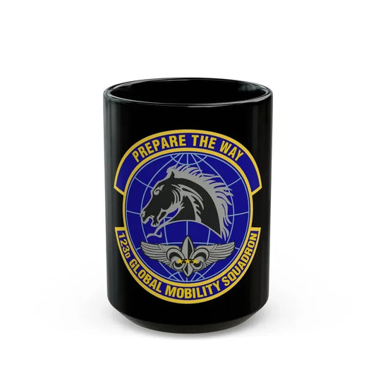 123d Global Mobility Squadron (U.S. Air Force) Black Coffee Mug 15oz - Go Mug Yourself