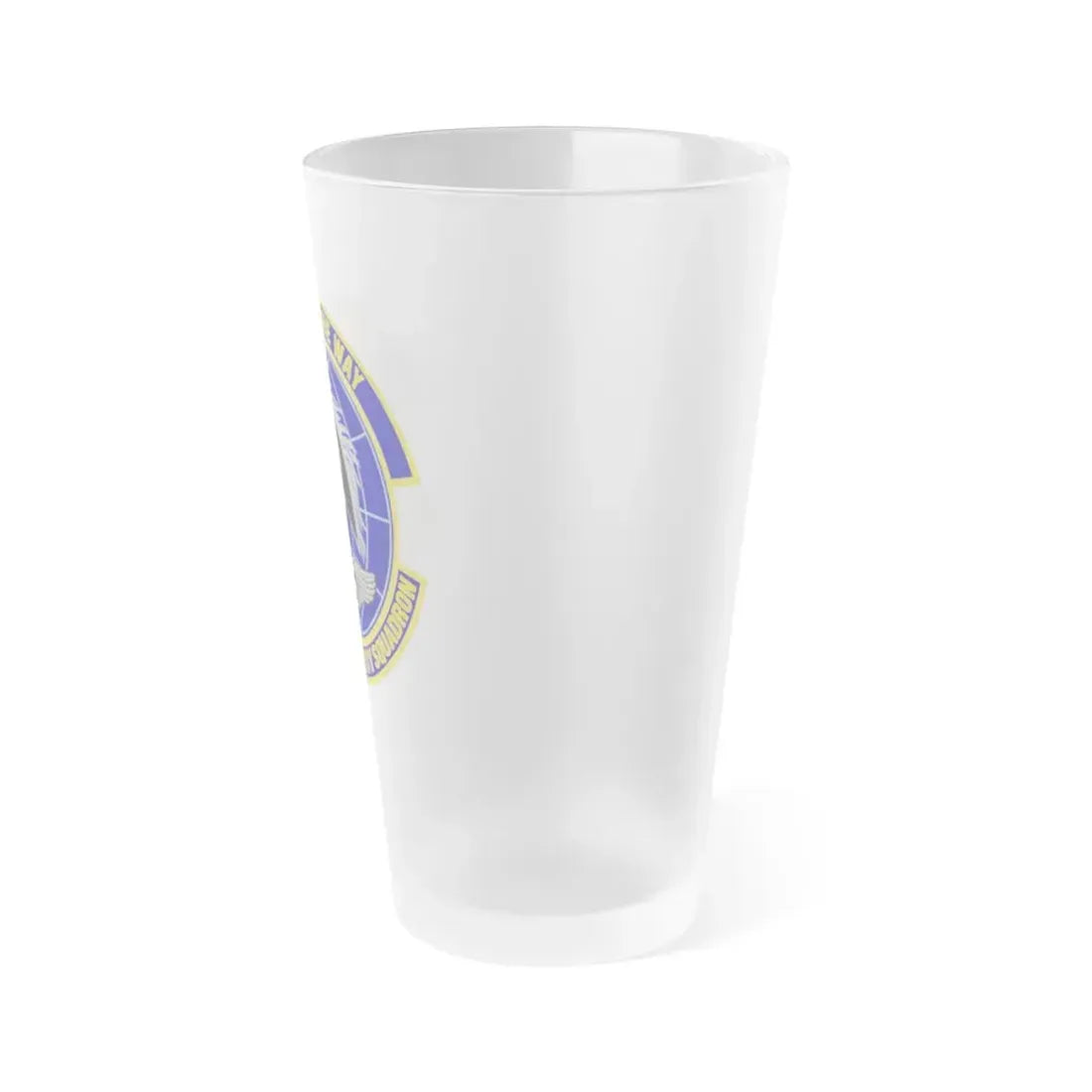 123d Global Mobility Squadron (U.S. Air Force) Frosted Pint Glass 16oz - Go Mug Yourself