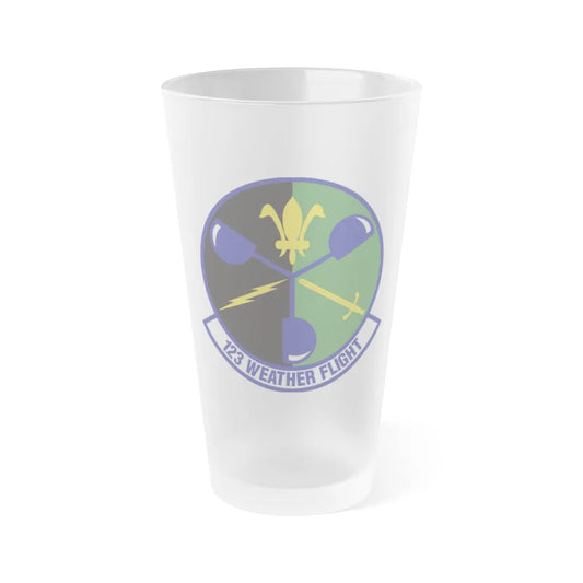 123d Weather Flight (U.S. Air Force) Frosted Pint Glass 16oz-16oz-Frosted-Go Mug Yourself