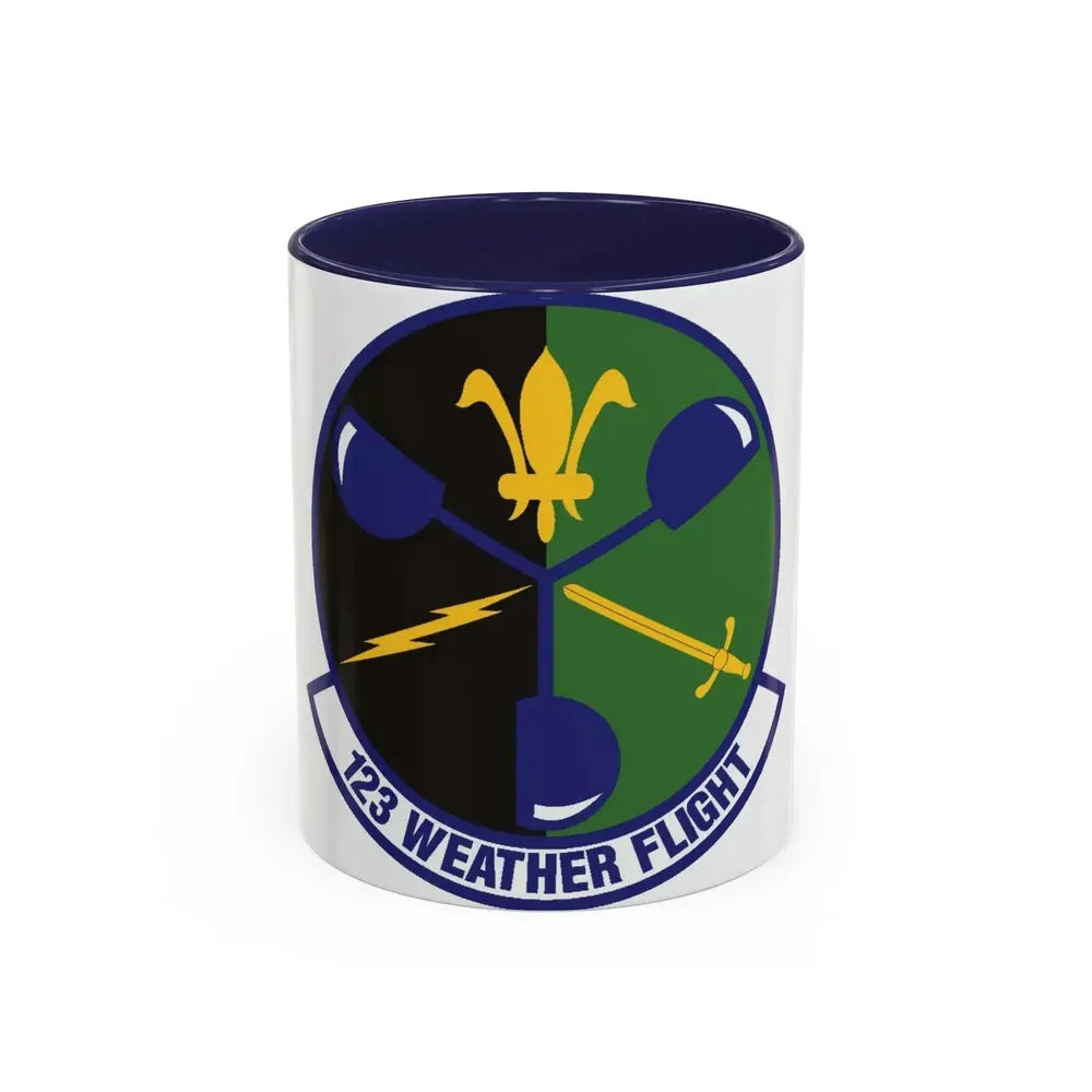 123d Weather Flight (U.S. Air Force) Accent Coffee Mug 11oz Navy - Go Mug Yourself