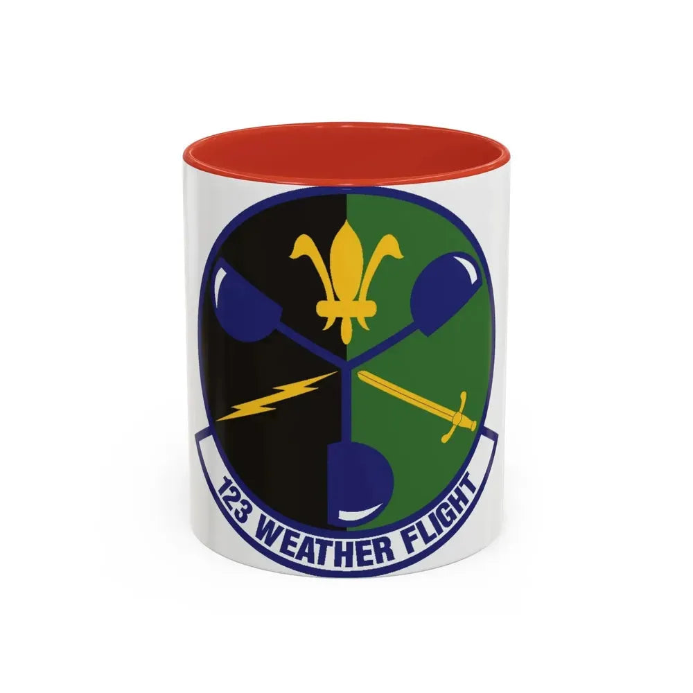 123d Weather Flight (U.S. Air Force) Accent Coffee Mug 11oz Red - Go Mug Yourself